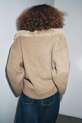 Wool Faux Fur Jacket
