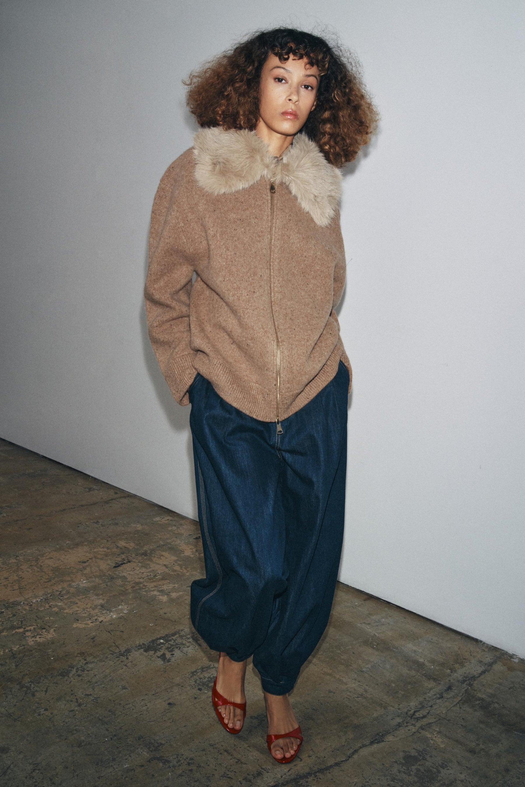 Wool Faux Fur Jacket