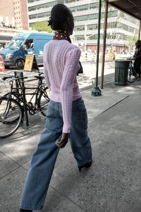 POINTELLE KNIT WOOL AND ALPACA JUMPER - Image 4