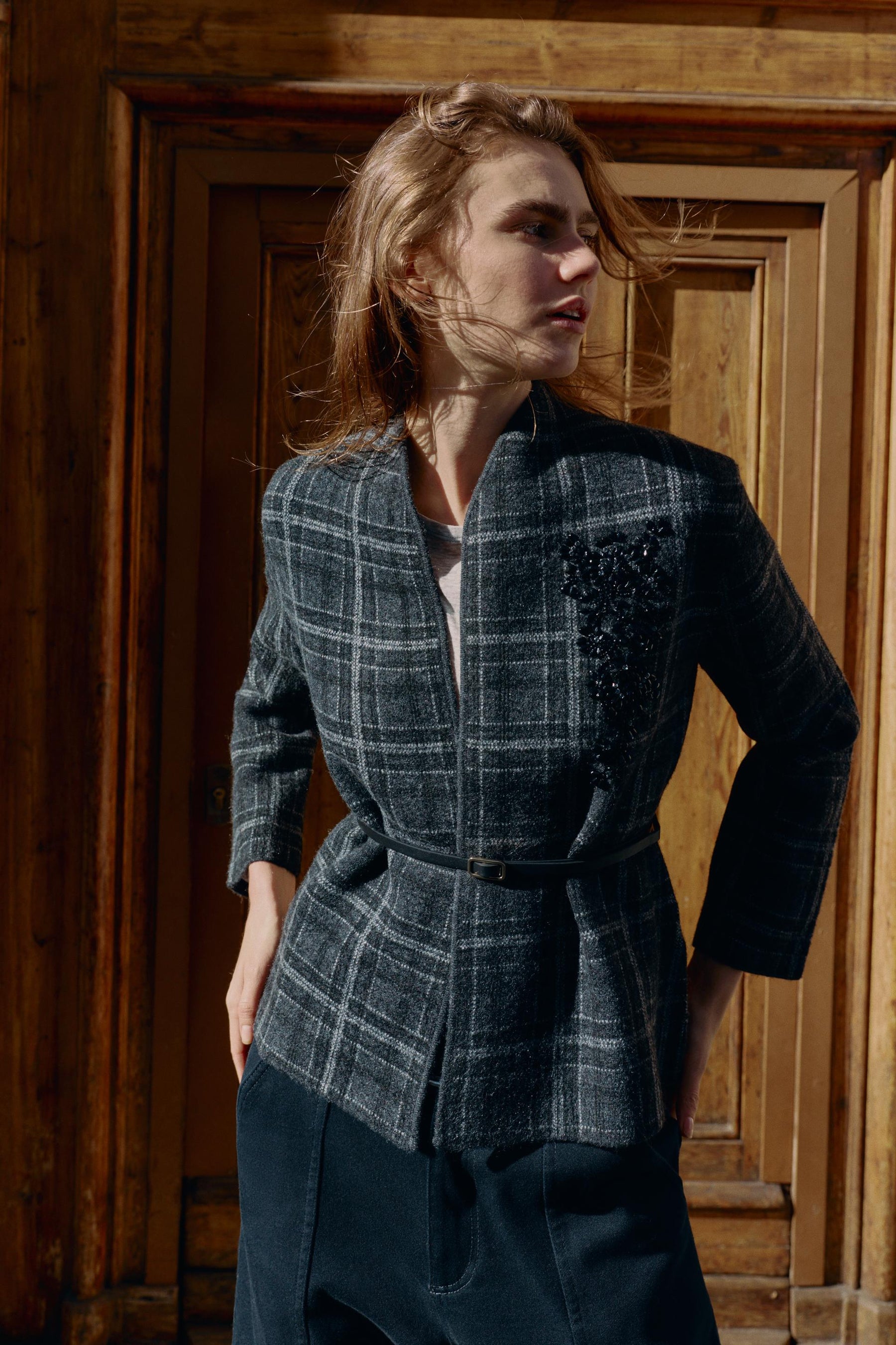 Knit Cardigan with Belt