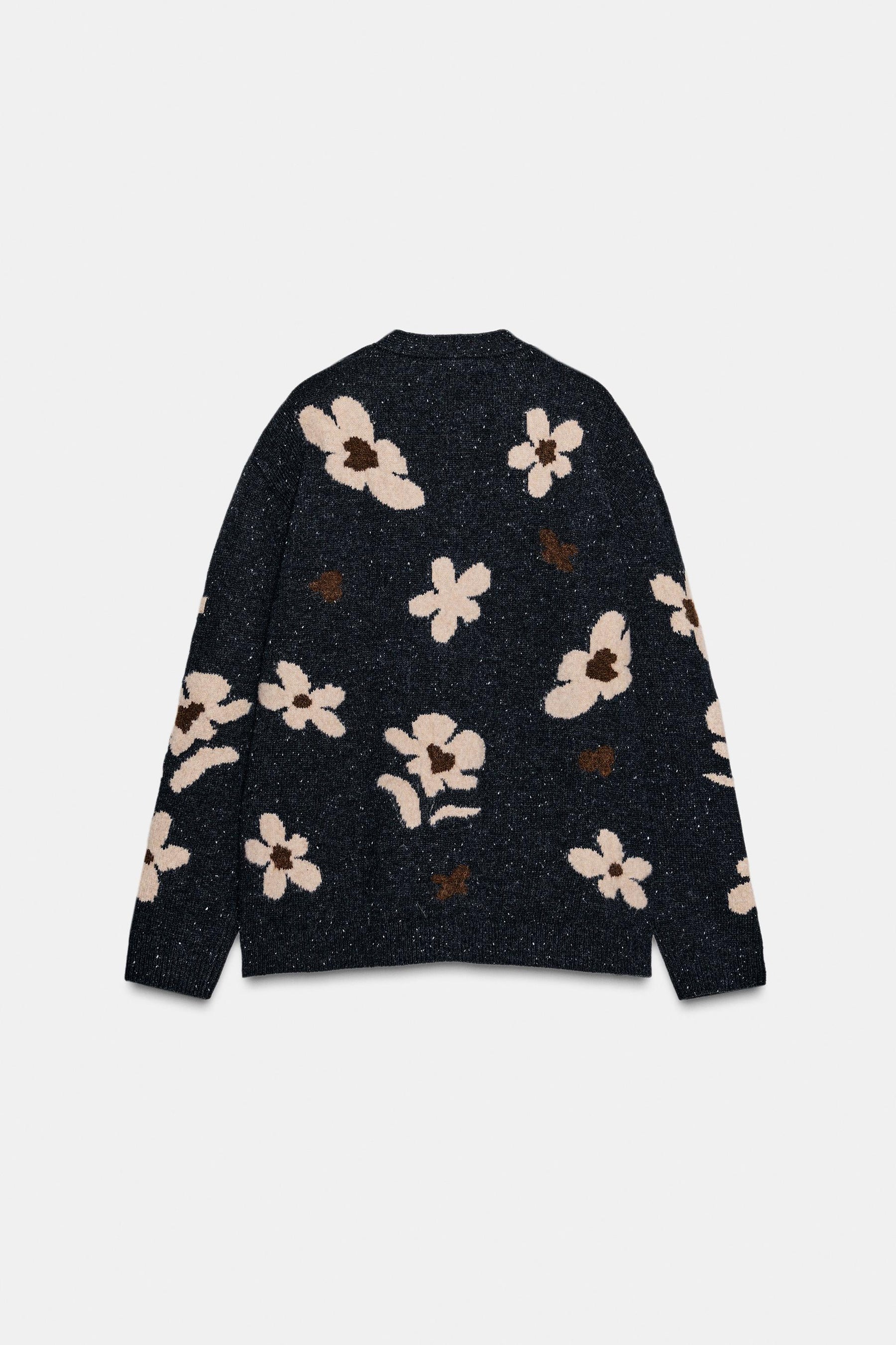 FLORAL JACQUARD CARDIGAN
