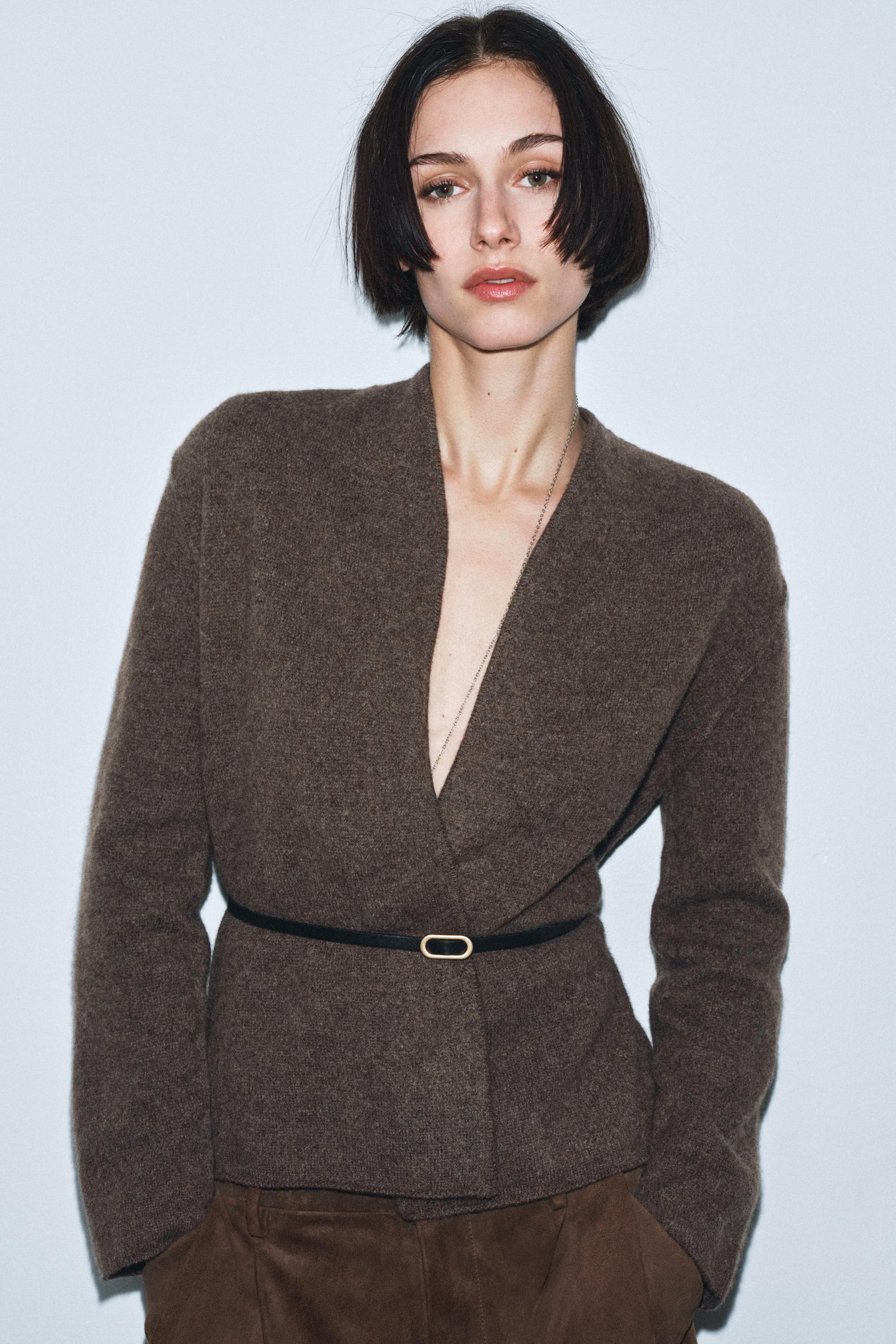 Wool Belted Cardigan