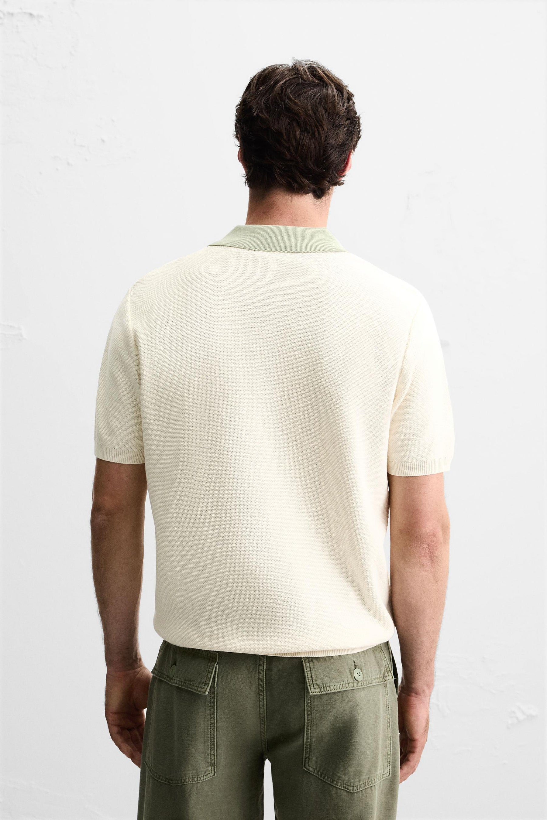 CONTRAST KNIT POLO SHIRT - Image 3