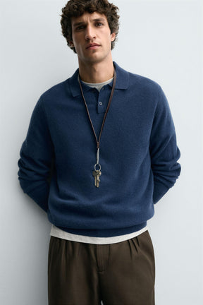 WOOL BLEND KNIT POLO SHIRT - Image 6