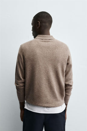 WOOL BLEND KNIT POLO SHIRT - Image 3