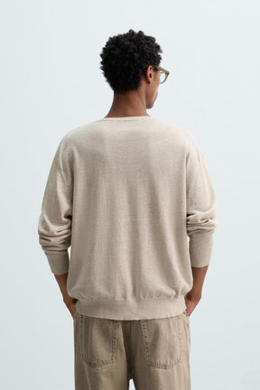LIGHTWEIGHT LINEN SWEATER - Image 3