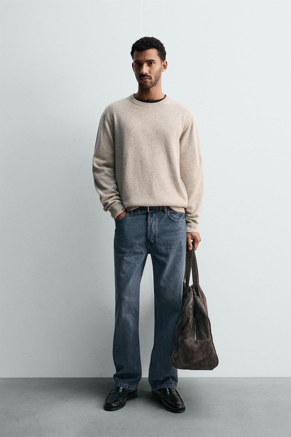 LIGHTWEIGHT WOOL - CASHMERE JUMPER - Image 1
