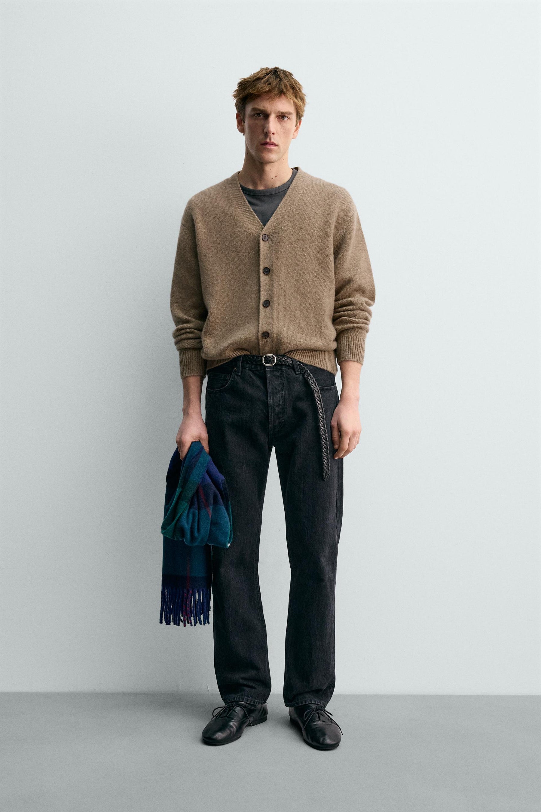 WOOL - CASHMERE CARDIGAN AARON LEVINE X - Image 1