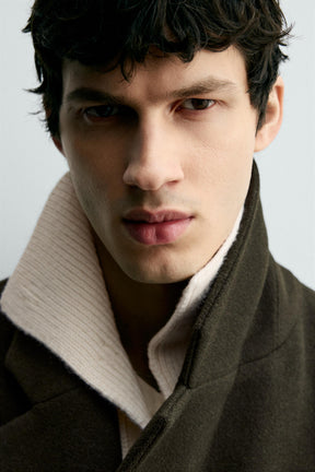 DOUBLE-BREASTED WOOL COAT WITH BELT - Image 5