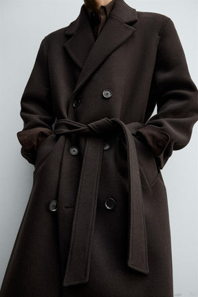 Belted Wool Blend Coat