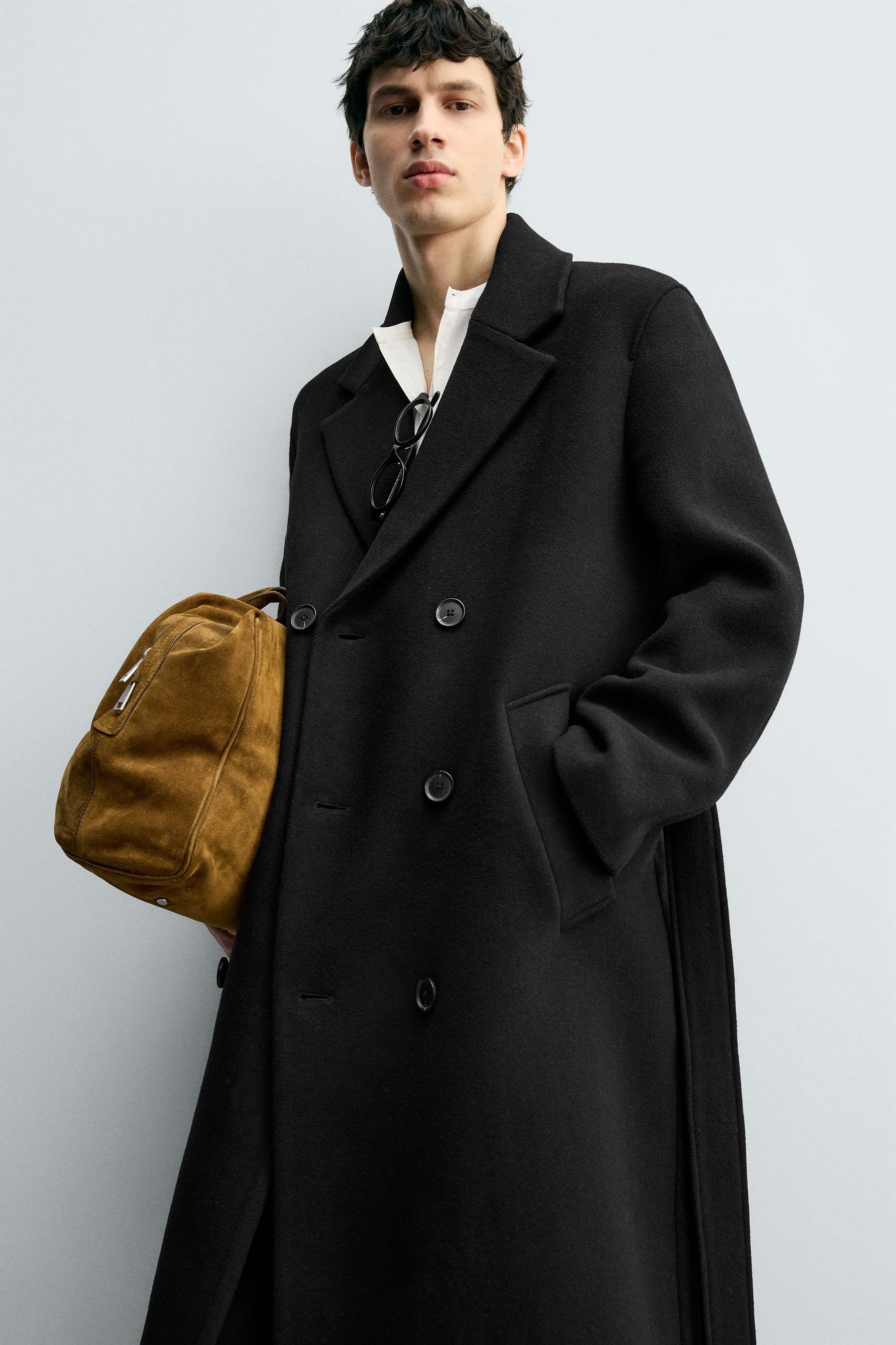 DOUBLE-BREASTED WOOL BLEND COAT WITH BELT - Image 5