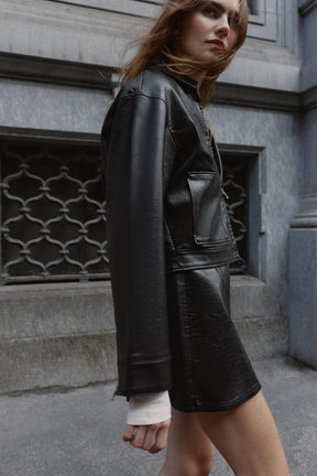 Faux Leather Jacket