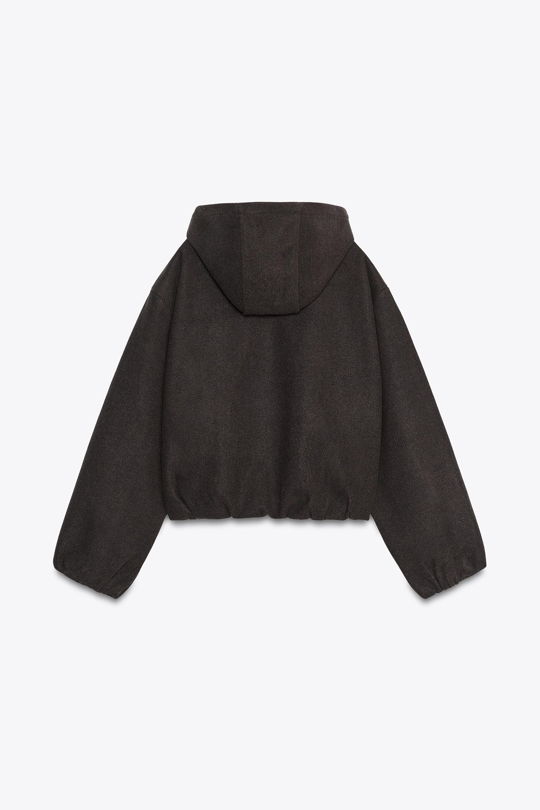 HOODED ELASTIC-HEM JACKET