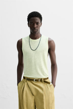VISCOSE-LINEN TANK TOP - Image 2