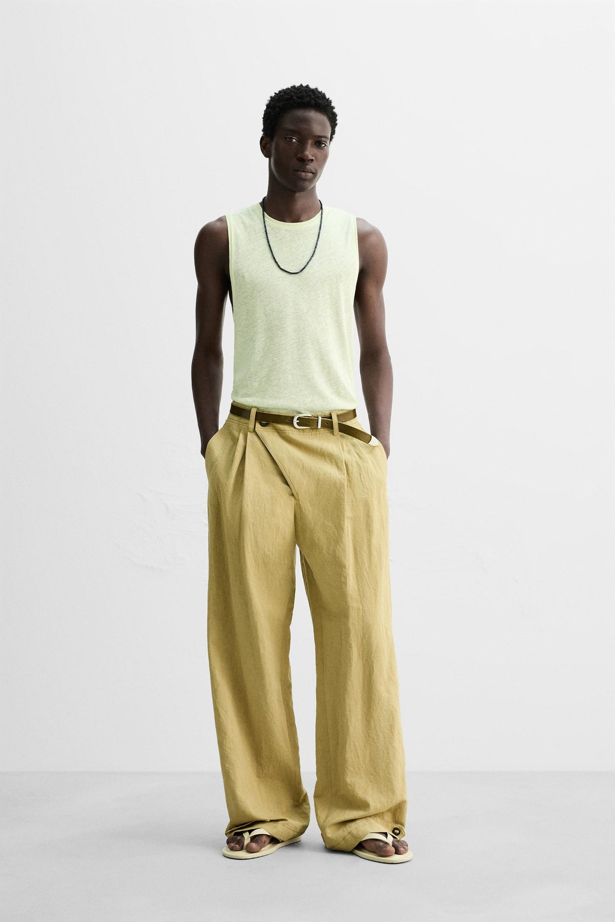 VISCOSE-LINEN TANK TOP - Image 1