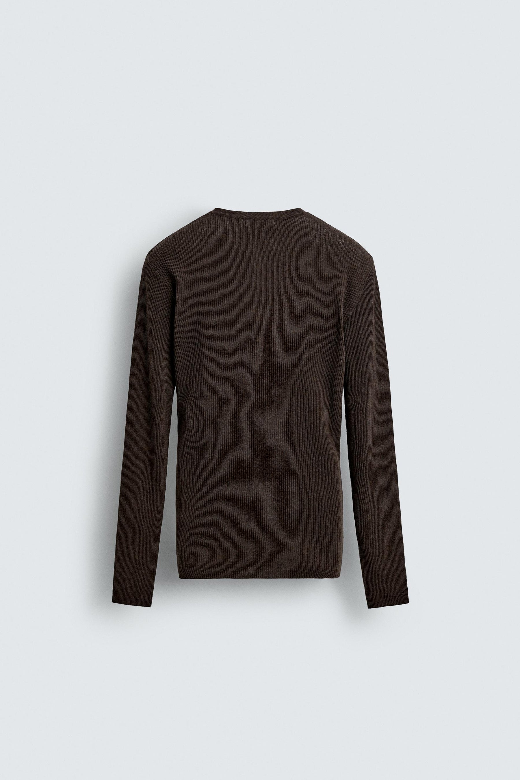 LIGHTWEIGHT GRANDAD COLLAR JUMPER - Image 6