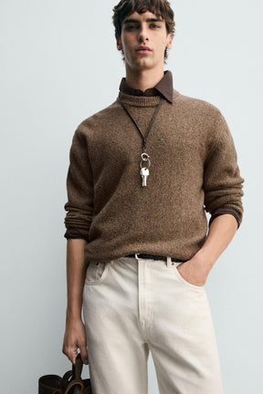 Buttoned Wool Pullover