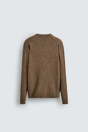 Buttoned Wool Pullover
