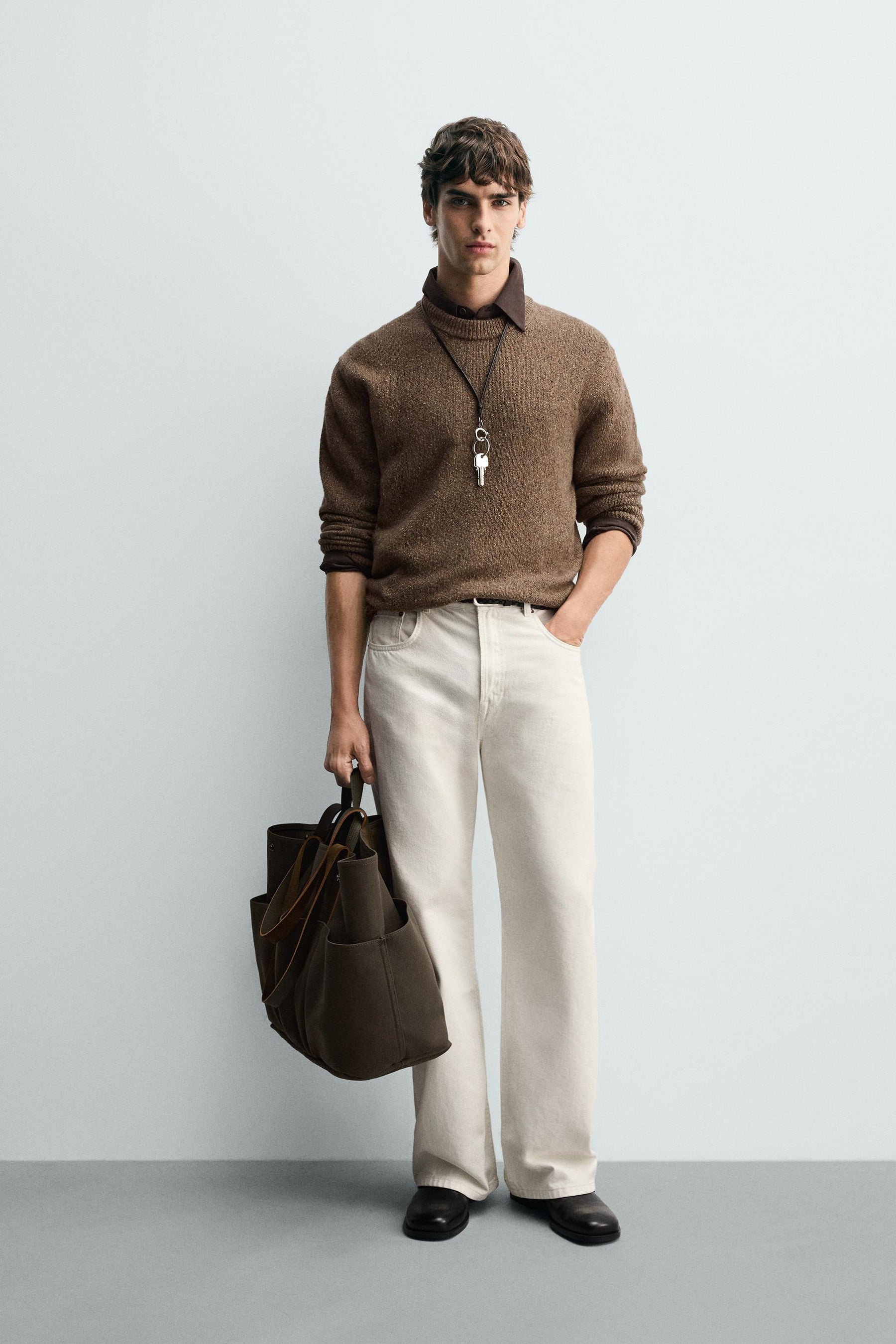 Buttoned Wool Pullover