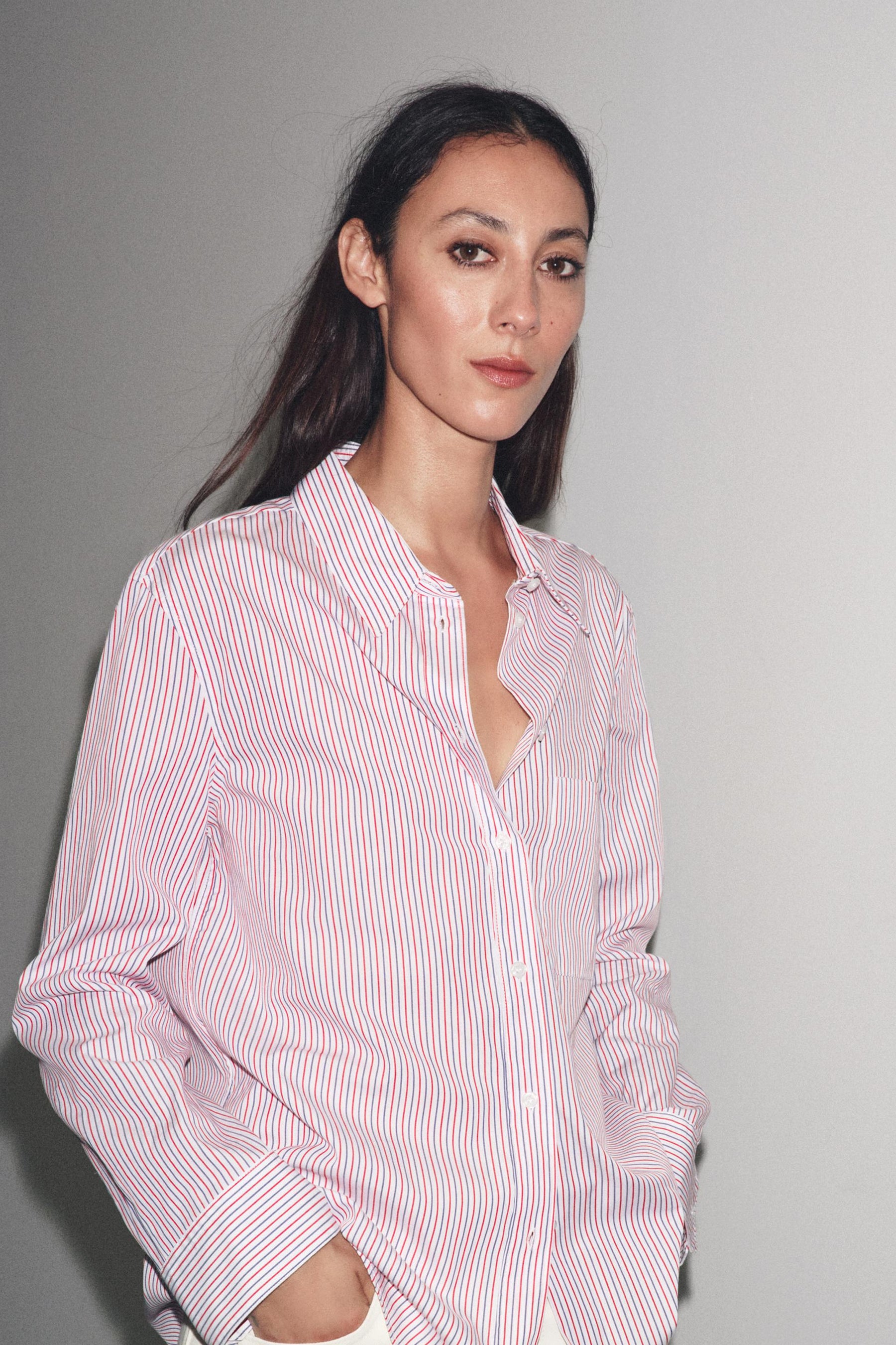 Striped Poplin Shirt