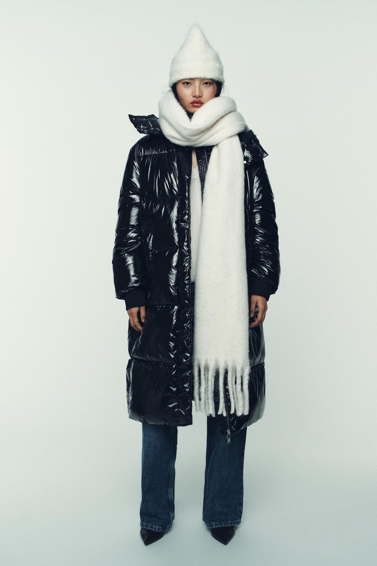 LONG SHINY ANORAK - Image 1