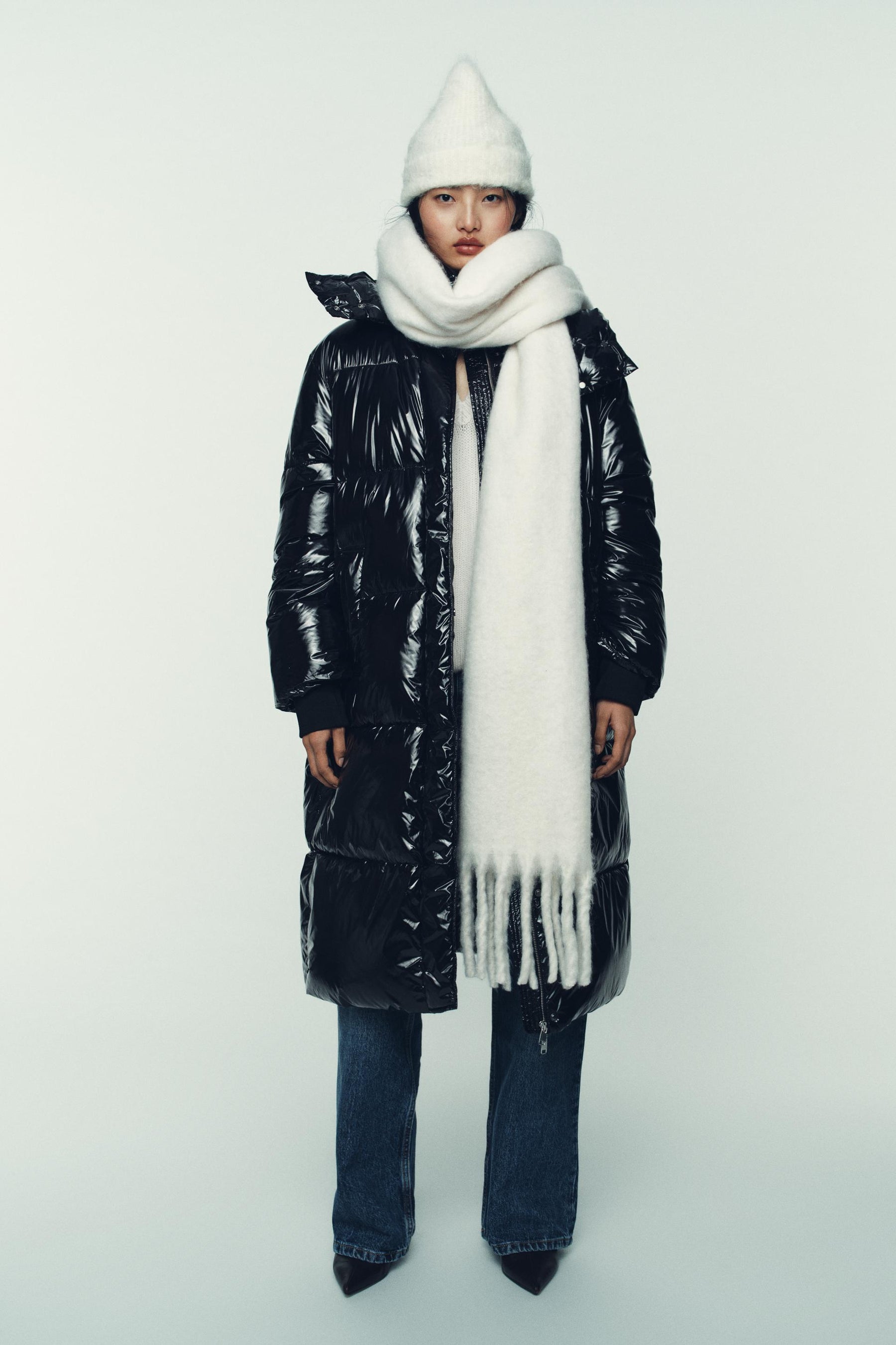 LONG SHINY ANORAK - Image 1