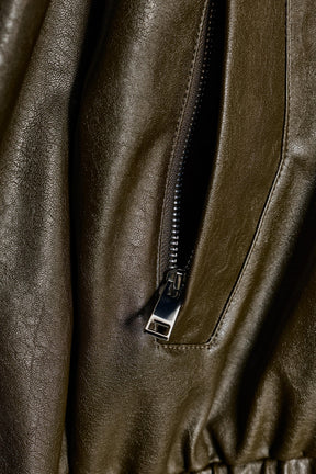 Faux Leather Bomber Jacket