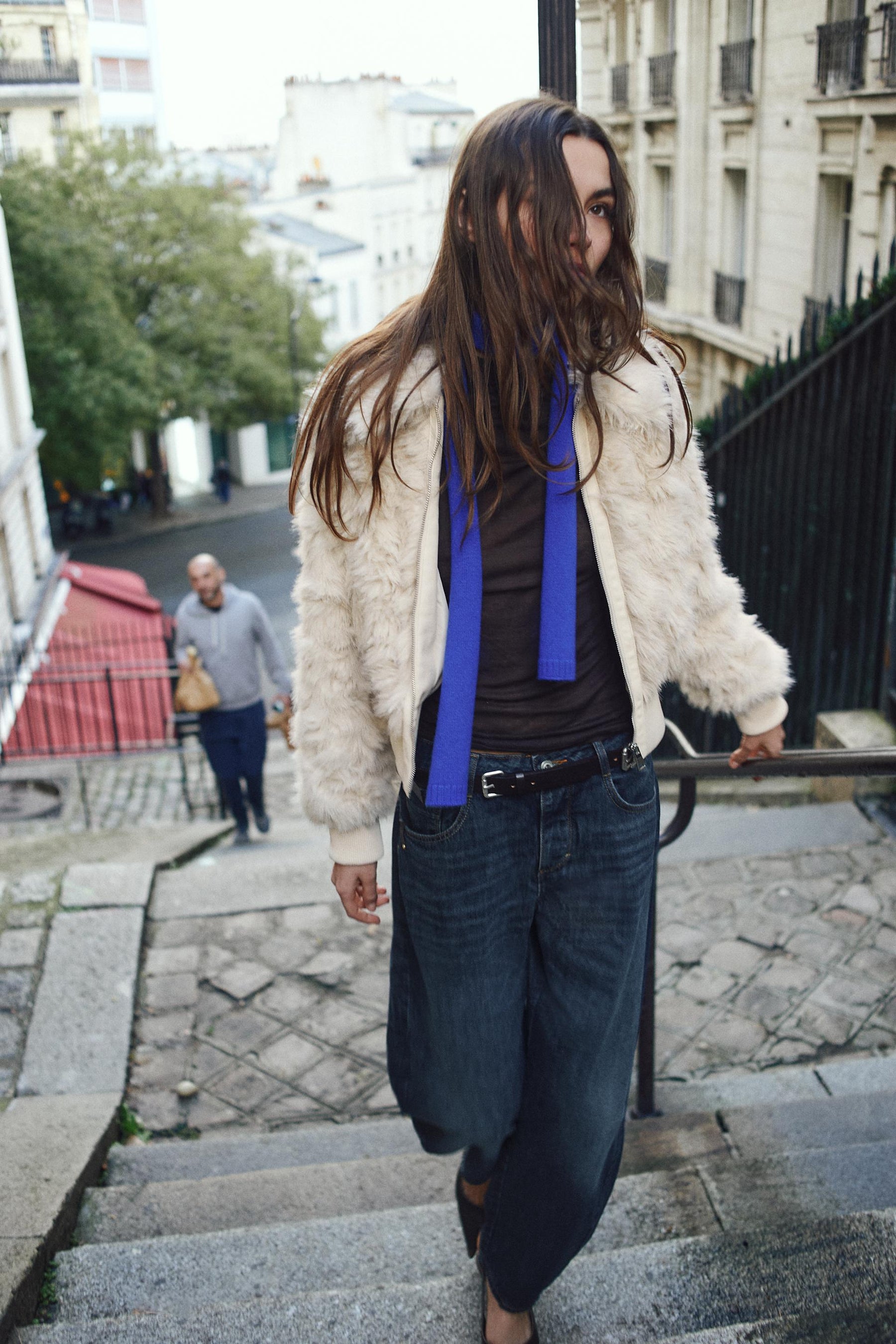 Faux Fur Bomber Jacket