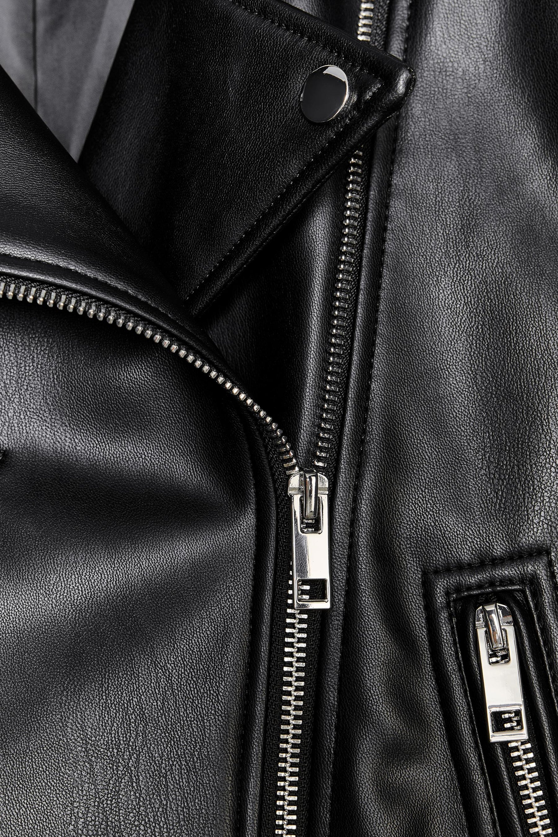 Faux Leather Biker Jacket