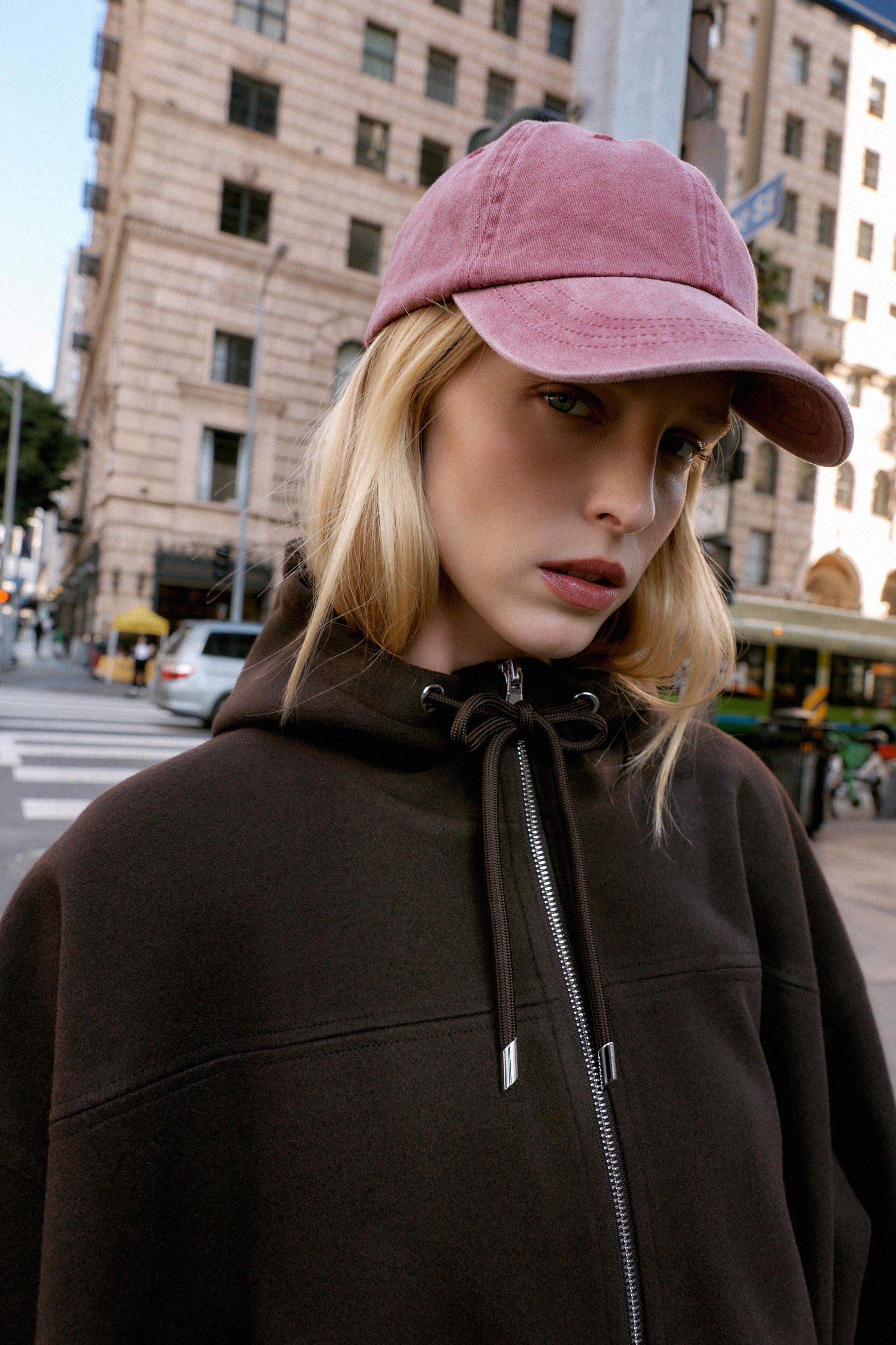 Oversized Hooded Bomber Jacket