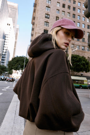 Oversized Hooded Bomber Jacket