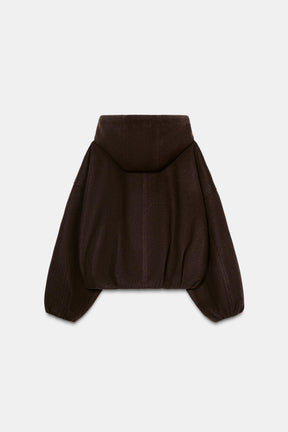 Oversized Hooded Bomber Jacket