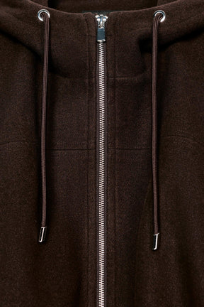 Oversized Hooded Bomber Jacket