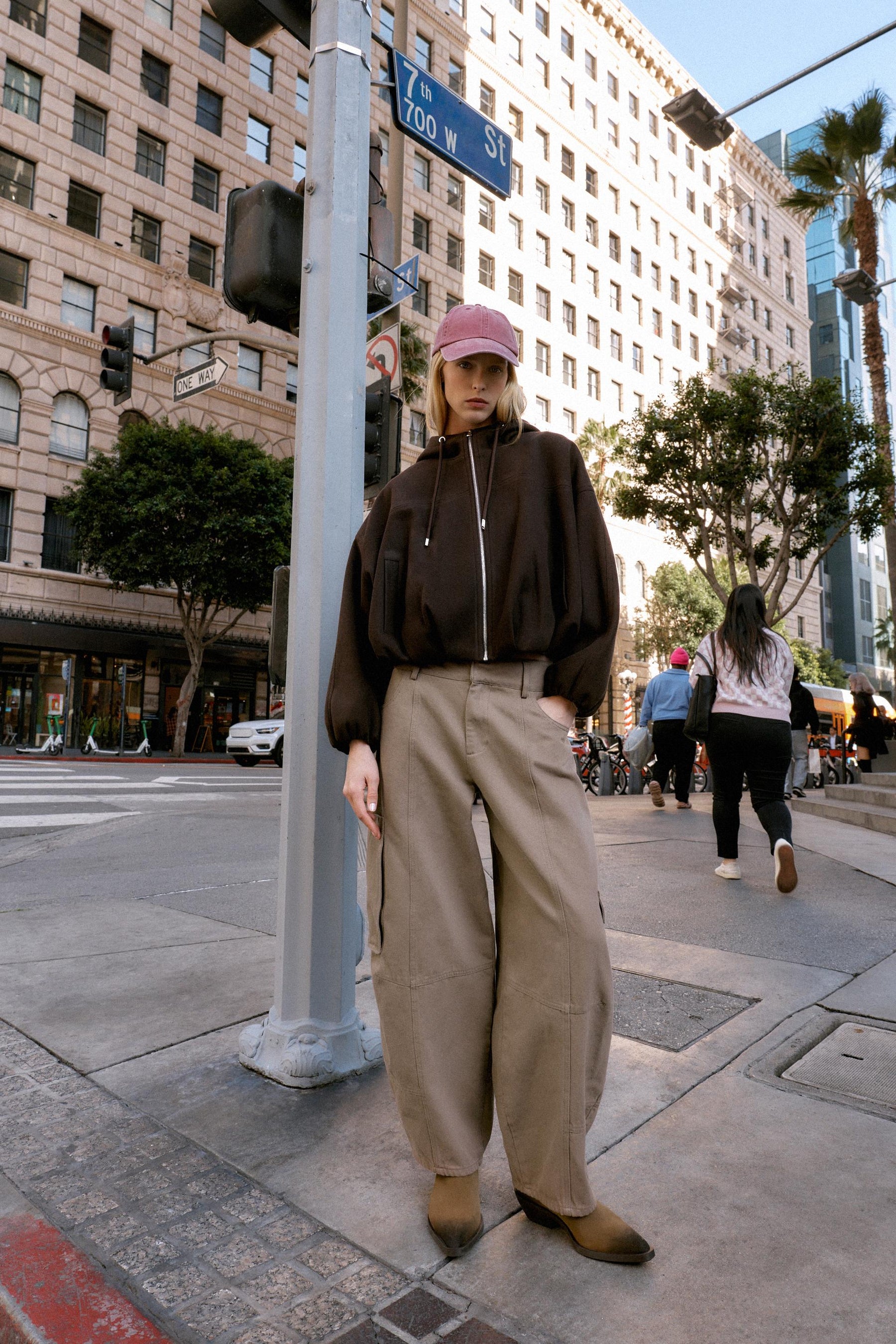 Oversized Hooded Bomber Jacket