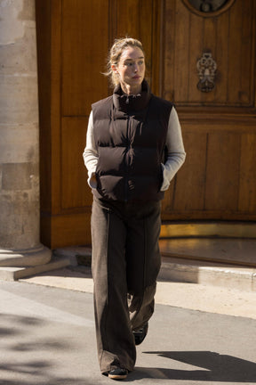 RUBBERISED PUFFER GILET - Image 1