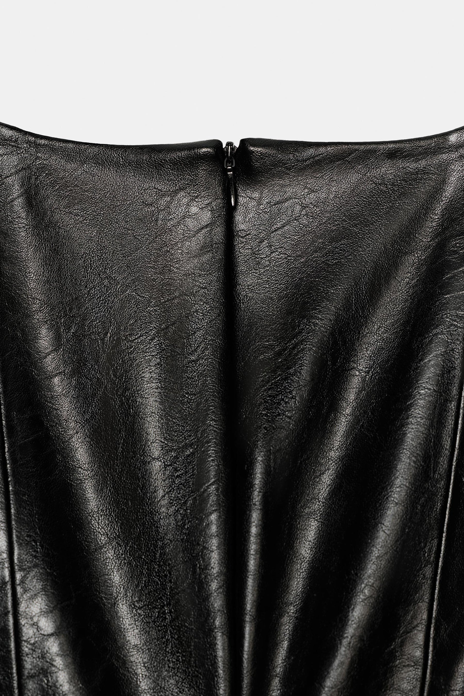 Belted Faux Leather Top