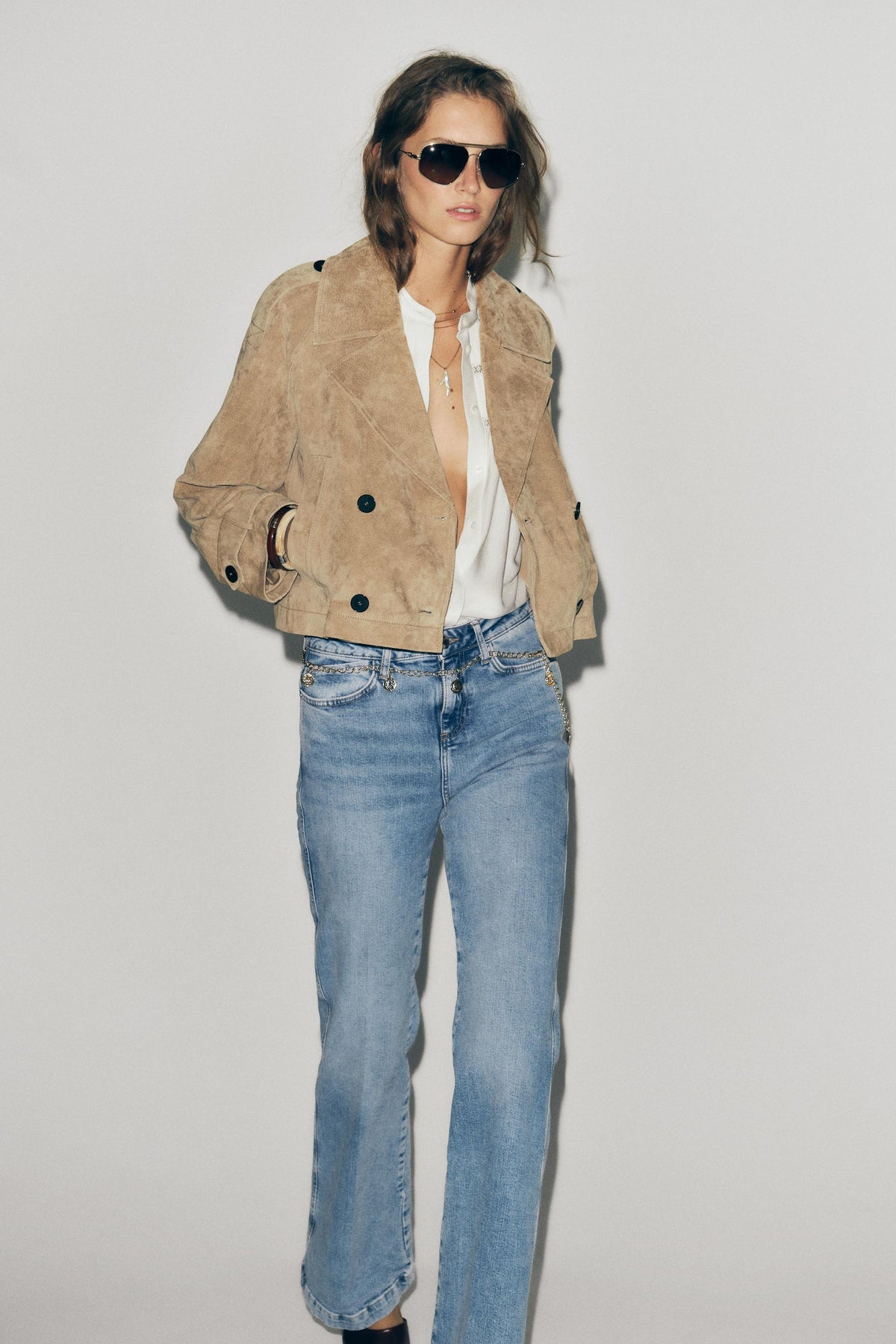 Leather Cropped Jacket