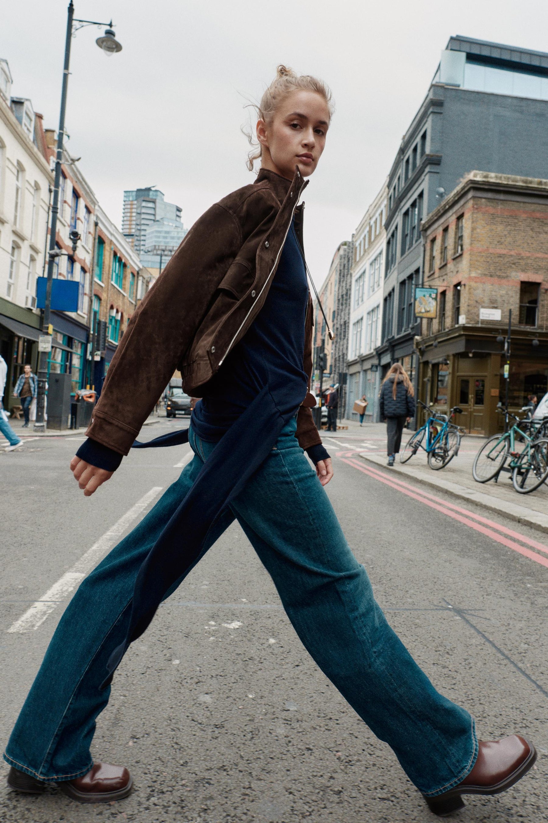 LEATHER SUEDE BOMBER JACKET