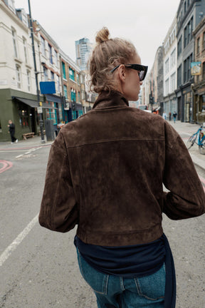 LEATHER SUEDE BOMBER JACKET