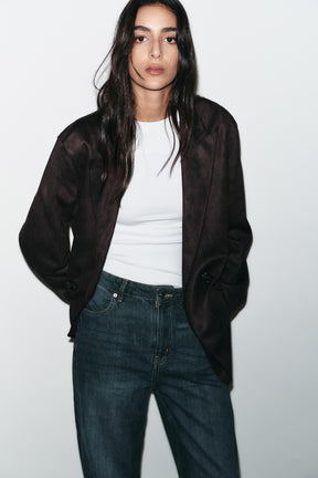 FAUX SUEDE BLAZER - Image 2