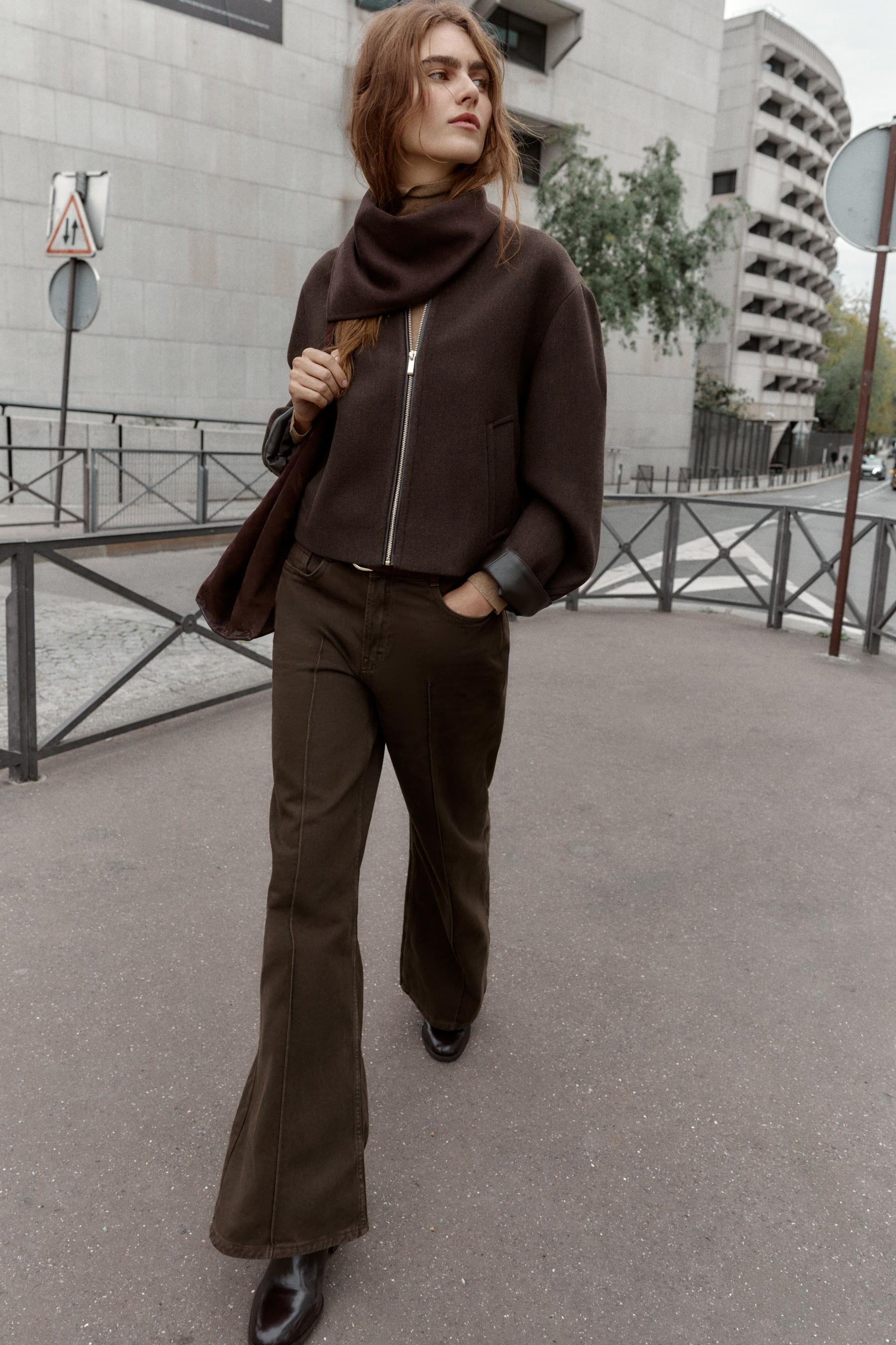 Leather-effect Trim Soft Jacket