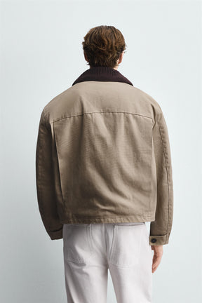 CONTRAST CROCHET COLLAR JACKET - Image 3