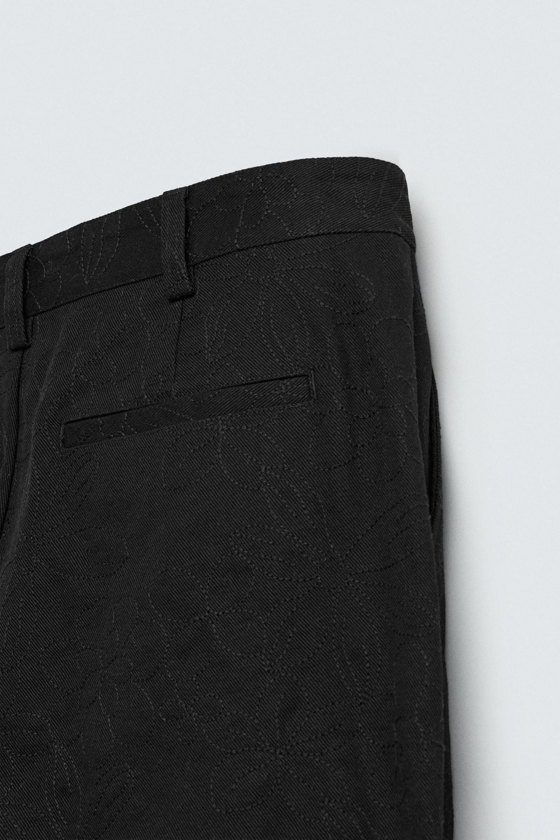 FLORAL EMBROIDERY TROUSERS - Image 10