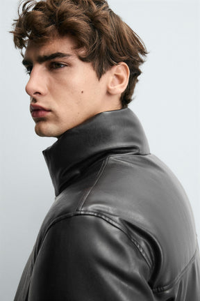 FAUX LEATHER PUFFER JACKET - Image 6