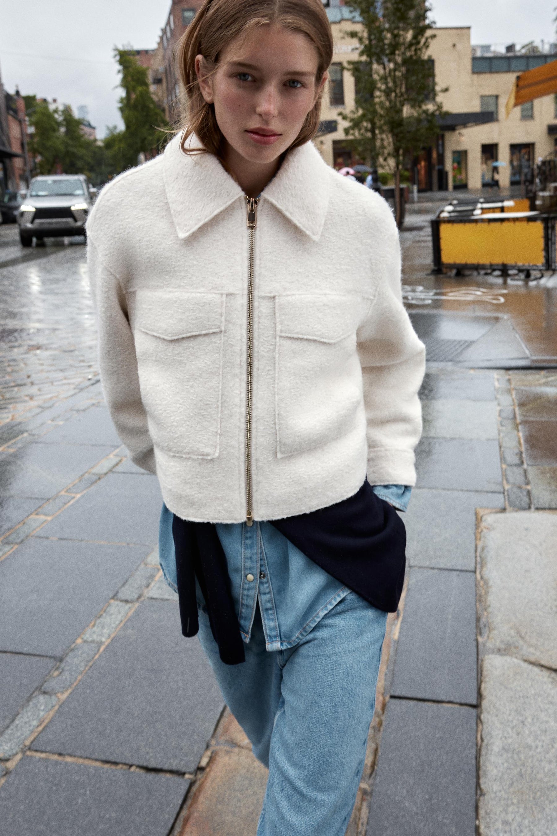 Bouclé Jacket with Pockets