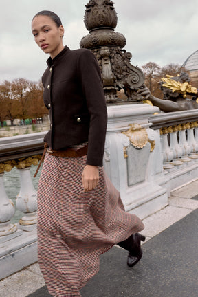 WOOL BLEND NECK JACKET