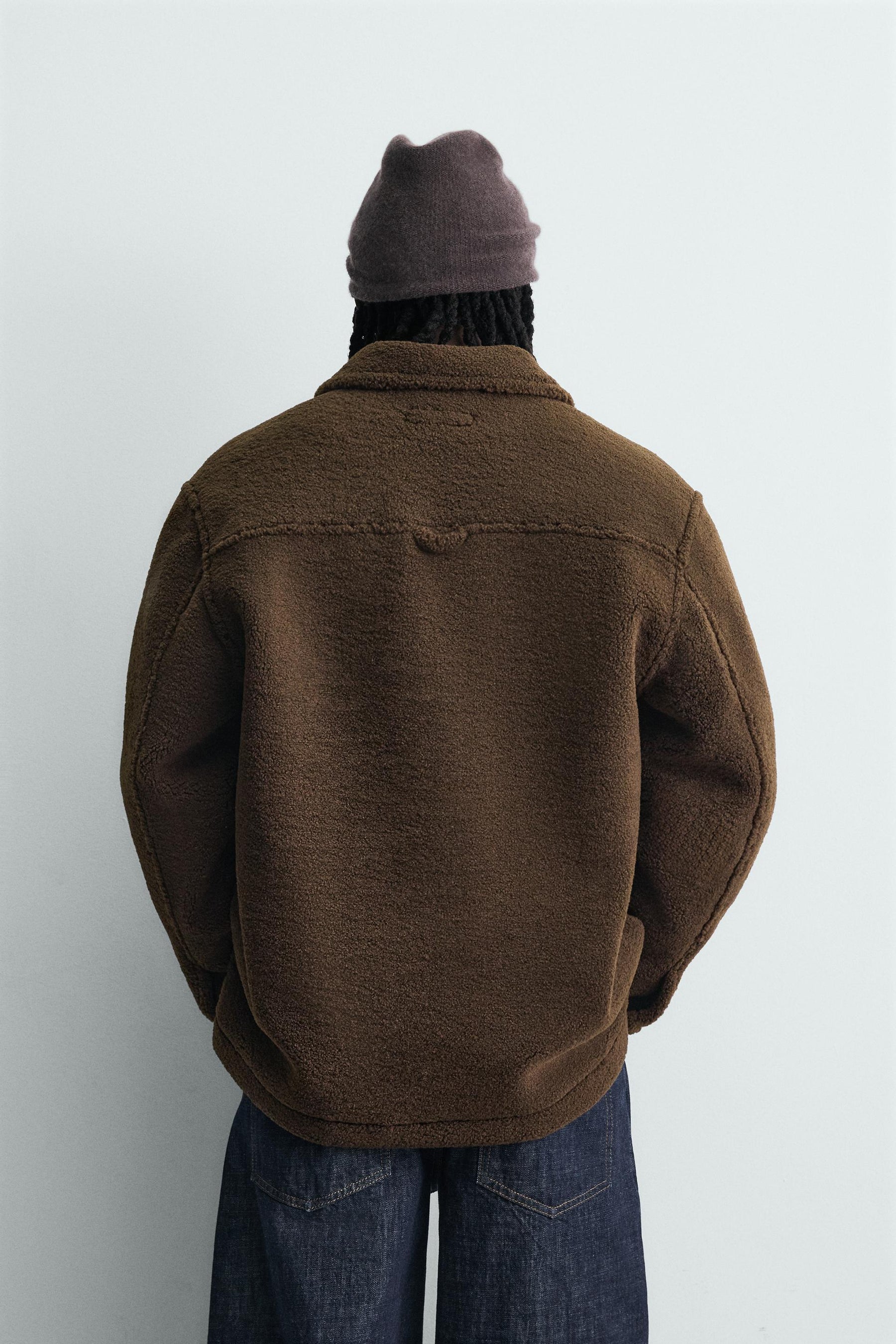 FAUX SHEARLING OVERSHIRT WITH POCKETS - Image 3