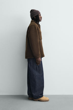 FAUX SHEARLING OVERSHIRT WITH POCKETS - Image 4