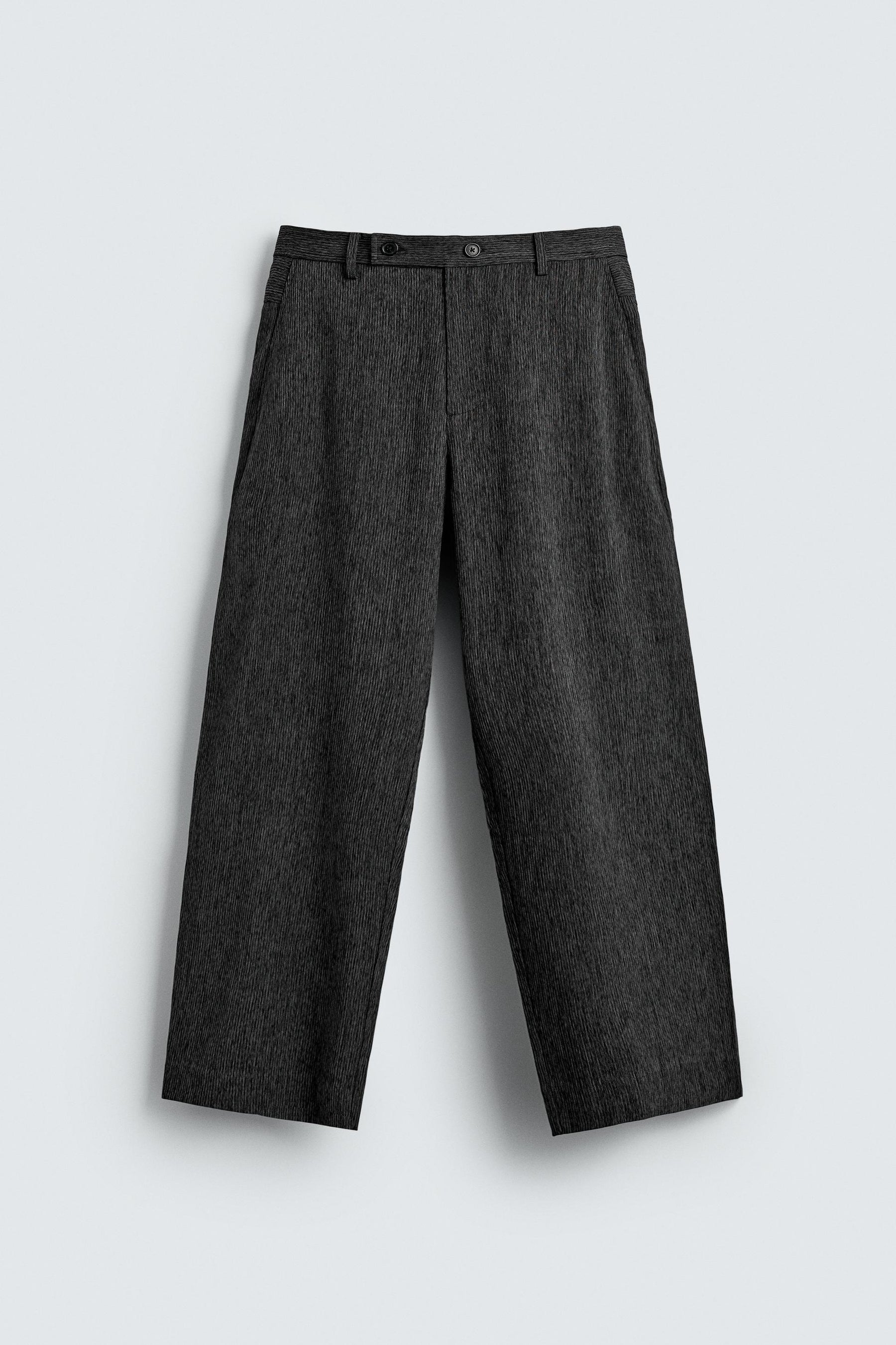 TEXTURED CARROT FIT TROUSERS - Image 6