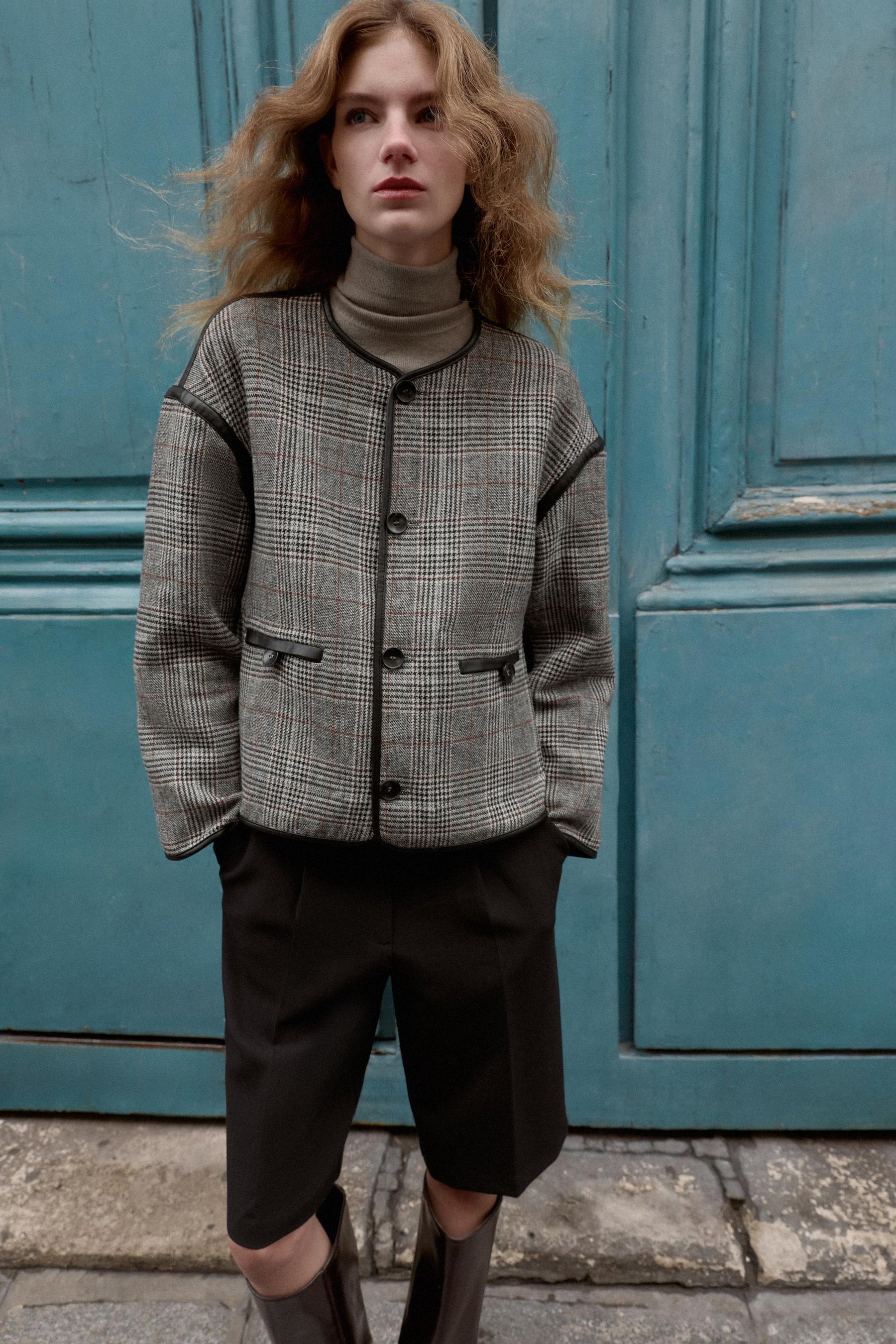 REVERSIBLE JACKET WITH FAUX LEATHER TRIMS - Image 2